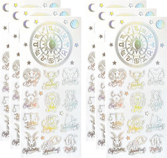 Shiny Foil Enamel Effect Sticker Sheet – Astrology Zodiac Signs