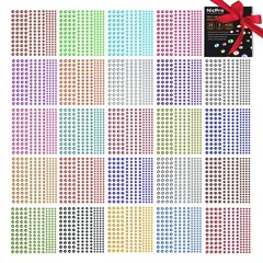 25 Sheets, 25 Colors (3 mm, 4 5 mm), Red, Blue, Coffee, Green, Violet, Ab Clear