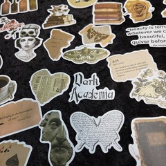 50 Pk. Dark Academia Gothic Stickers