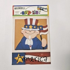 Pebbles Inc. Uncle Sam Cardstock Stickers 4th of July Independence Day Snip Its