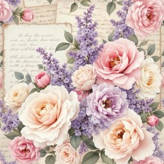 Spring Floral Flowers Decoupage Rice Paper For Ornament-Wood Art A4 1 Sheet