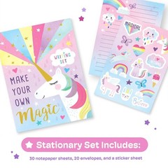 Stationery Set for Girls by – Unicorn Writing Kit – Colorful Stationary Set w…