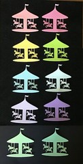 4 Horses Carousel Die Cut Embellishments 6 Pcs 2-5/8″ x 2-1/2″ Scrapbook Cards