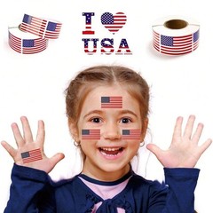 250Pcs USA American Flag Stickers Patriotic Decals for Scrapbooking & Crafts
