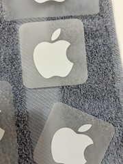 Lot of Original Authentic Apple Stickers Assorted Sizes Plus Reset Tool (14b)