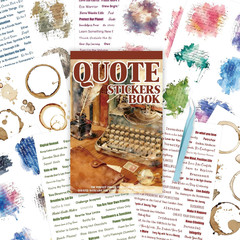 Transparent PET Quote Stickers, 48 Sheets 1100+ Pcs Scrapbook Supplies, Word Sti