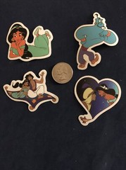 Disney Stickers – Disney Aladdin – Genie & Jasmine Lot of 4 Stickers.