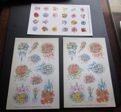 Lot of 3 Vintage ALL OCCASION & GARDEN FLOWERS Sticker Sheets – Current