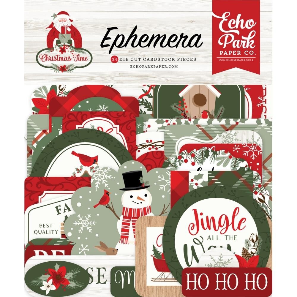 Crafts EP Die Cuts Christmas Time Bird Houses Cardinals Snowman Santa Farm Fresh