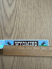 S.R.M. State Titles Banner Stickers Wyoming Sticker Roll Vintage Hard To Find ￼