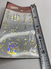 Vintage Prism Stickers Classy Stick-Ons Musical Band Silver New Sealed