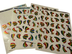 Vintage Sticker Lot Shiny Foil Opalescent Mrs Grossman’s Sandy Lion and More