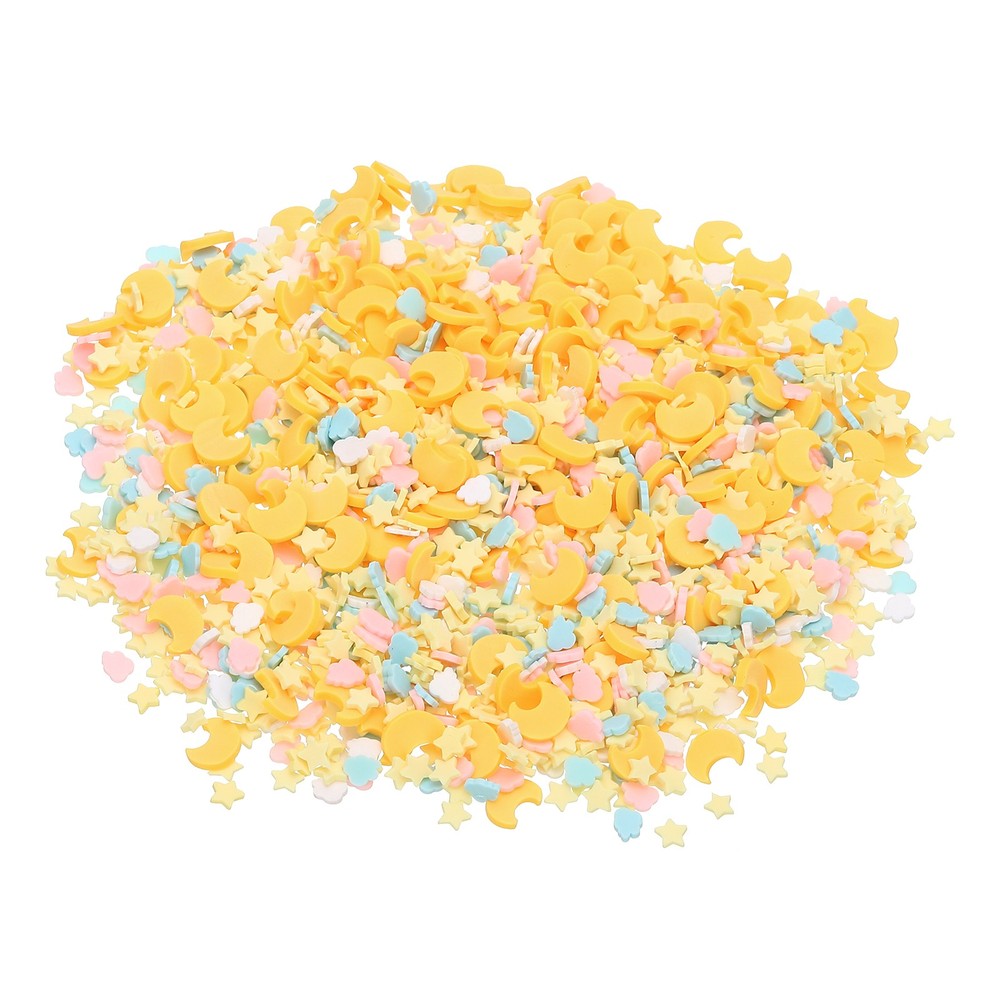 100g Fake Sprinkles, Faux Sprinkles Star and Moon Mix, Yellow/blue/pink/white
