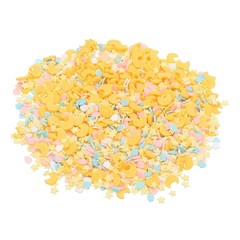 100g Fake Sprinkles, Faux Sprinkles Star and Moon Mix, Yellow/blue/pink/white