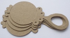 {4} *BABY RATTLE* Infant Unfinished Chipboard Die Cuts — 1 3/4″ x 4″