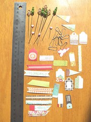 Hat Pins Scrapbook Embellishments Basic Grey Tags 40+ piece Card Making Altered