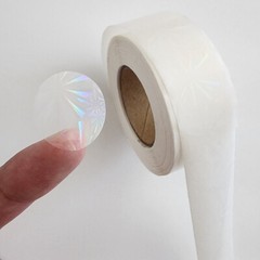 1000pcs 1 Inch Clear Sealing Sticker Round Shiny Patterns Security Seal Stickers