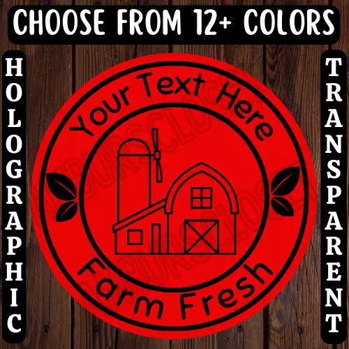 40 CUSTOM FARM STICKERS 2″ LABELS SMALL BUSINESS FARMSTAND SCRATCH RESISTANT