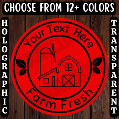 40 CUSTOM FARM STICKERS 2″ LABELS SMALL BUSINESS FARMSTAND SCRATCH RESISTANT