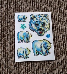 Vintage Stickers – Large Vending Prism Asst’d Polar Bears Mod – Great Condition!