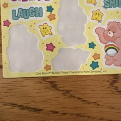 Vintage Care Bears Sticker Sheet. One Sheet As Shown Unused 2003 & 1 Sheet Part