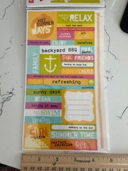Me & My Big Ideas Mambi Stickers «Summer Time» Relax Heat Beach Sun Scrapbooking