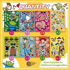 40 Pcs DIY Make a Face Stickers Kit, Cartoon Stickers for Birthday Party Decor