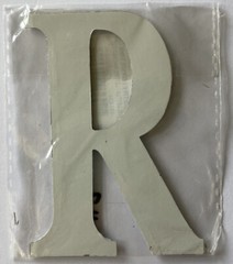 WHITE MAGNET METAL LETTER“R”ArtMind Alphabet•Upper-Case •Monogram•Word•Journal