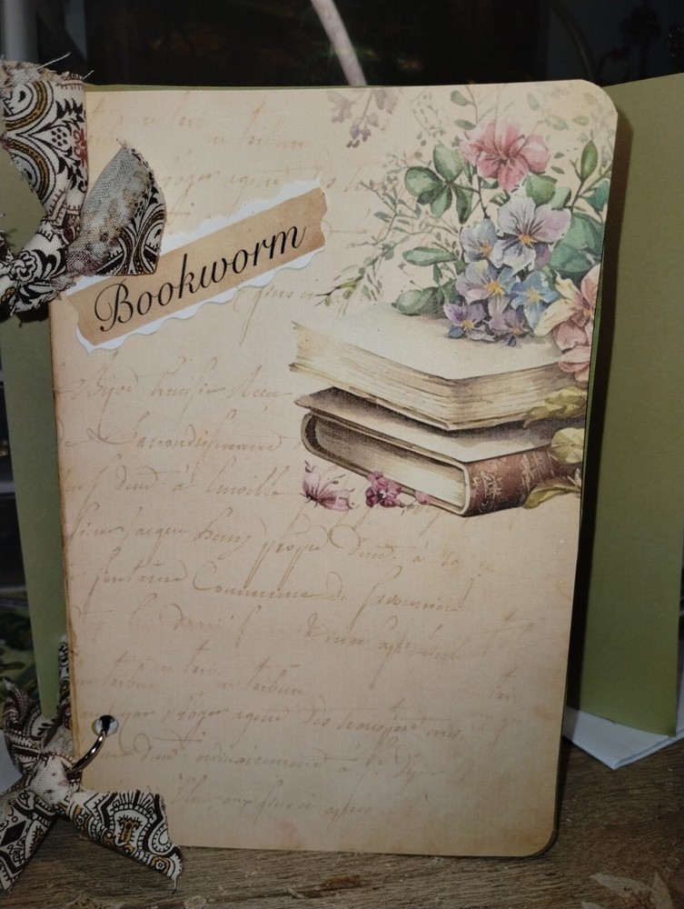 Bookworm Junk Journal Scrapbook USA Seller