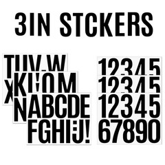 Letter Stickers 6 Sheets Mailbox Numbers Stickers, 3 inch Self Adhesive Vinyl