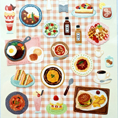 Japanese Retro Kissaten Cafe Food Menu Stickers Kawaii Made in Japan