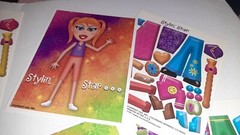 Vtg 90s Current Diva Valentine Cards w/Sticker Activity Sheet x4 Paper Dolls Y2K