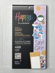 Happy Planner 488 Sticker book 30 Sheets Blooming With Pride Gay Love Floral