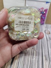 lot of 3 Dress my Craft Crystal Clear & Hero Arts OMBRE SEQUINS (green, purple)