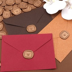 25Pcs Gold Heart Shaped Wax Seal stickers Self Adhesive Envelope Seal Stickers