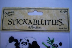 Very Cute Panda Bears Stickers for Scrapbooking, Cards, Self Adhesive (2 Pkgs)
