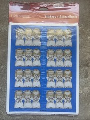 Stickers Christmas PRAYING ANGELS Sealed! Vtg HEARTLINE HALLMARK 4 Sheets NIP