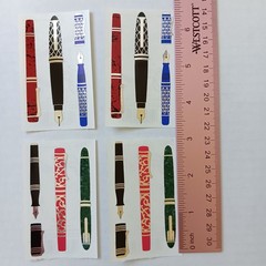 Lot of 4 Mrs. Grossman’s Fountain Pens Reflections Collection Sticker Mods
