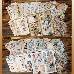 200 Pieces Vintage Scrapbook Supplies Pack for Junk Journal Planners DIY Paper S