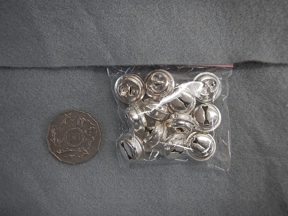 Jingle Bells 18mm Silver Pkt 12