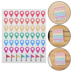 336 Pcs Classroom Geography Stickers Colorful Map Location Marker