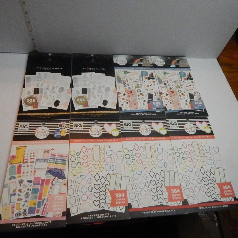 The Happy Planner Sticker Sheet Books Lot of 8