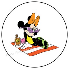 MOUSE BEACH SUMMER ENVELOPE SEALS LABELS STICKERS PARTY FAVORS