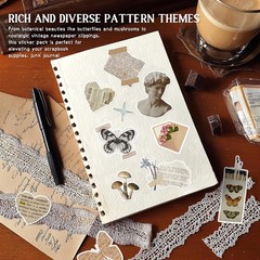300 Pcs Vintage Stickers for Journaling, DIY Crafts, Scrapbooking, Water Bottles