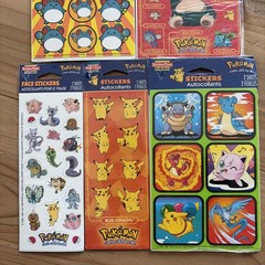 Vintage Pokemon Stickers Lot Of 6 Packs American Greetings
