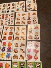 Vintage 1970s-90s Lot Of 30+ Stickers Mixed Brands – Dennison – And More !!