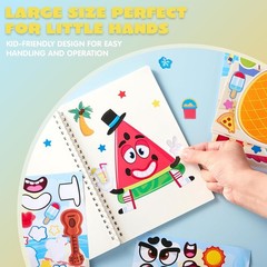 36 Pcs 9″x6″ Summer Make a face Stickers for Kids, Make Your Own Hawaii Pool …