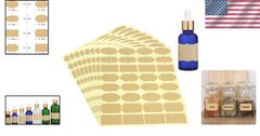256 Fancy Shape Kraft Labels – Self-Adhesive Gift Tags for Elegant Organization