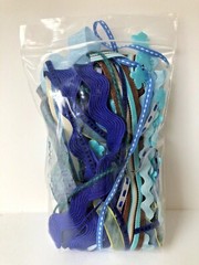 Scrapbooking Crafts May Arts Grab Bag Ribbon All Sizes Colors Patterns – Blue