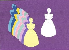 PRINCESS cinderella die cuts scrapbook cards